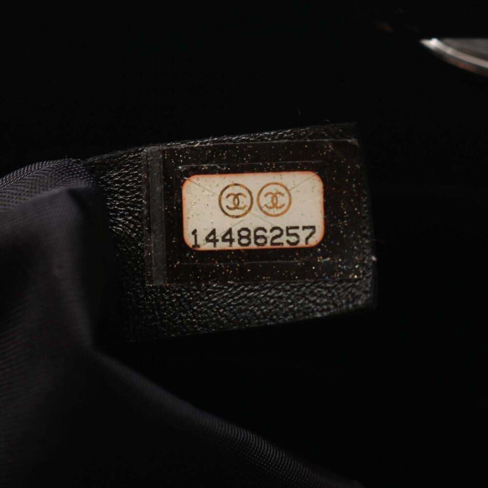 Chanel Paris Biarritz PM Tote Bag Handbag, Coated Canvas Leather, Women's, Bl... - Picture 5 of 9